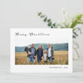 ミニマルモダンリストスクリプトフォントフォトホリデーカード シーズンカード (スタンド正面)