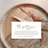 ミニマルモダンリストスクリプトブライダルシャワーパンティーゲーム エンクロージャーカード