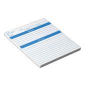 ミニマルモダンリストスクリプト中青レシピ ノートパッド (アングル)