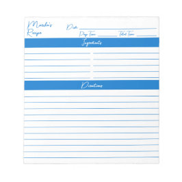 ミニマルモダンリストスクリプト中青レシピ ノートパッド