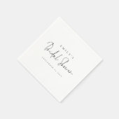 ミニマルモダンリストスクリプト名の日付ブライダルシャワー スタンダードカクテルナプキン (角)