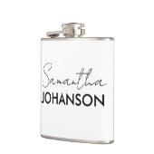 ミニマルモダンリストスクリプト名モノグラム フラスク (左)