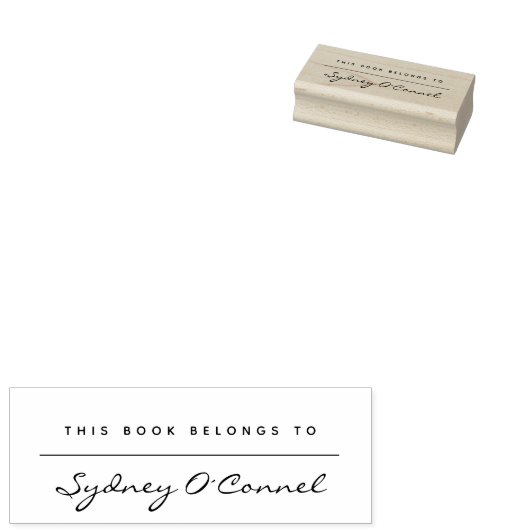 ミニマルモダンリストスクリプト名前をカスタムするライブラリブック ラバースタンプ (押印)