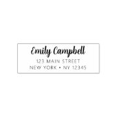 ミニマルモダンリストスクリプト名差出人住所 セルフインキングスタンプ (デザイン)