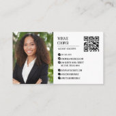 ミニマルモダンリストスクリプト名白黒 名刺 (裏面)