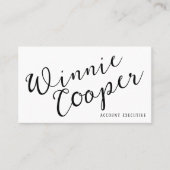 ミニマルモダンリストスクリプト名白黒 名刺 (正面)