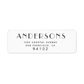 ミニマルモダンリストスクリプト差出人住所ラベル ラベル (正面)