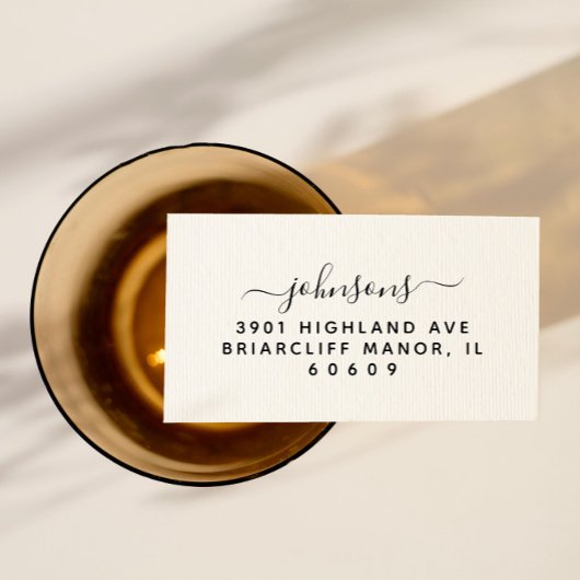 ミニマルモダンリストスクリプト差出人住所 セルフインキングスタンプ