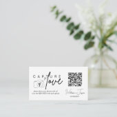 ミニマルモダンリストスクリプト愛QRコードをキャプチャ エンクロージャーカード (スタンド正面)