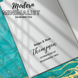 ミニマルモダンリストスクリプト手書き名前アドレス ラバースタンプ