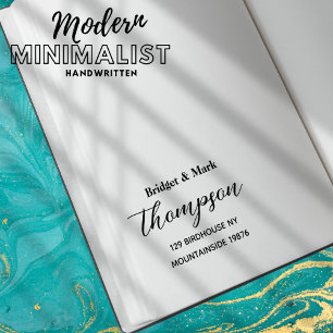 ミニマルモダンリストスクリプト手書き名前アドレス ラバースタンプ