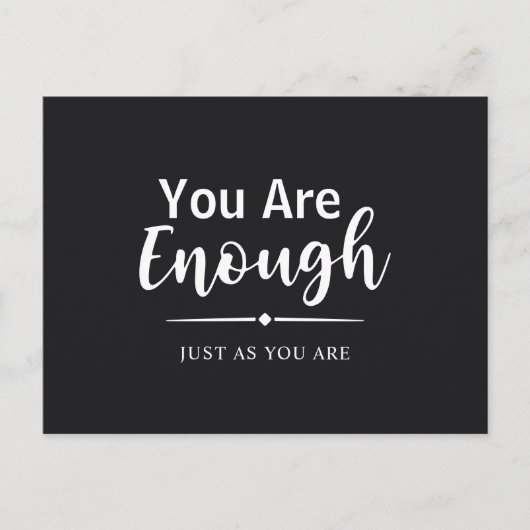 ミニマルモダンリストスクリプト書感動的 ポストカード (正面)