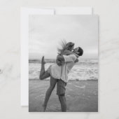 ミニマルモダンリストスクリプト結婚式の日付の保存 セーブザデート (裏面)