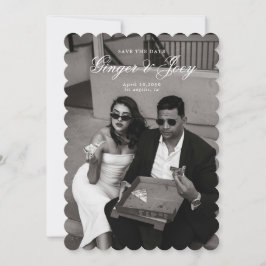 ミニマルモダンリストスクリプト結婚式の日付を保存 招待状