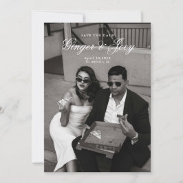 ミニマルモダンリストスクリプト結婚式の日付を保存 招待状