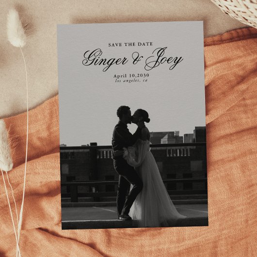 ミニマルモダンリストスクリプト結婚式の日付を保存 招待状