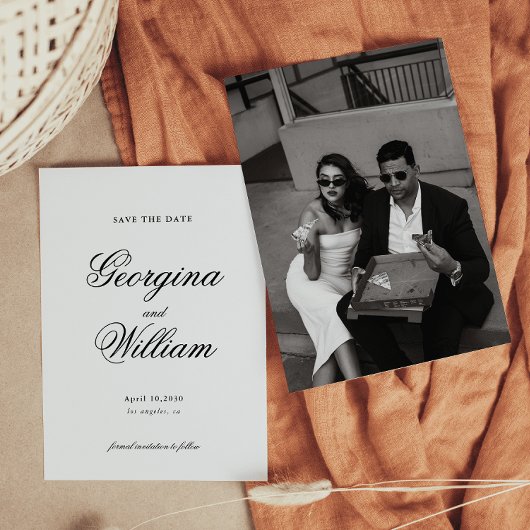 ミニマルモダンリストスクリプト結婚式の日付を保存 招待状