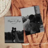 ミニマルモダンリストスクリプト結婚式の日付を保存 招待状