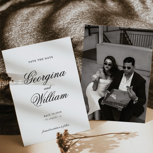 ミニマルモダンリストスクリプト結婚式の日付を保存 招待状