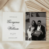 ミニマルモダンリストスクリプト結婚式の日付を保存 招待状