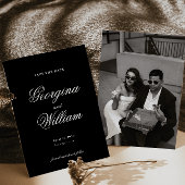 ミニマルモダンリストスクリプト結婚式の日付を保存 招待状