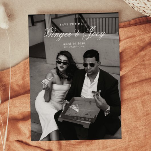 ミニマルモダンリストスクリプト結婚式の日付を保存 招待状