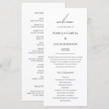 ミニマルモダンリストスクリプト結婚式 プログラム
