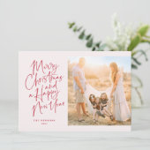 ミニマルモダンリストスクリプト赤とピンク シーズンカード (スタンド正面)