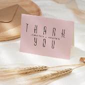 ミニマルモダンリストスクリプト赤面ありがとう写真 カード