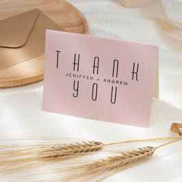 ミニマルモダンリストスクリプト赤面ありがとう写真 カード