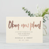 ミニマルモダンリストスクリプト2枚の写真を保存する日付 招待状 (スタンド正面)