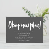 ミニマルモダンリストスクリプト2枚の写真を保存する日付 招待状 (スタンド正面)