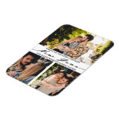 ミニマルモダンリストスクリプト3フォトコラージュ新年 マグネット (左側)