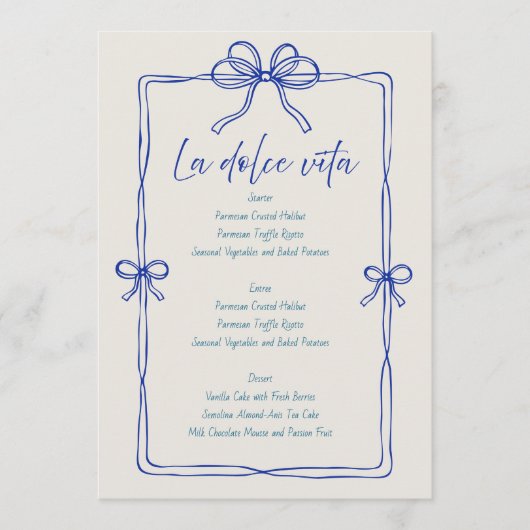 ミニマルモダンリストスクリプト | のメ結婚ニュー メニュー (正面)