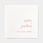 ミニマルモダンリストスクリプト | ゴールド 箔ナプキン (正面)