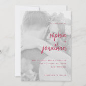 ミニマルモダンリストスクリプト |写真結婚の 招待状 (正面)