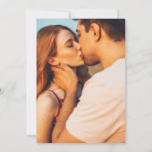 ミニマルモダンリストスクリプト |写真結婚2枚 招待状 (裏面)