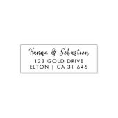 ミニマルモダンリストスクリプト| 結婚差出人住所 セルフインキングスタンプ (デザイン)