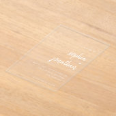 ミニマルモダンリストスクリプト | 結婚s アクリル招待状 (レイダウン)