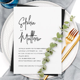 ミニマルモダンリストスクリプト | 結婚s 招待状