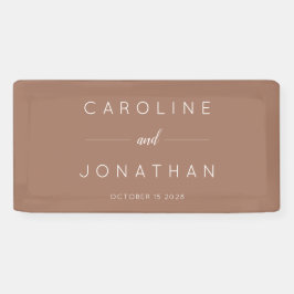 ミニマルモダンリストスクリプトMochaCustom結婚の 横断幕