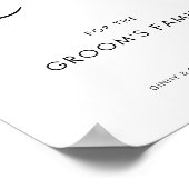 ミニマルモダンリストスクリプ結婚トの記号 ポスター (角)