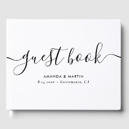 ミニマルモダンリストスクリプ結婚ト ゲストブック
