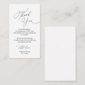 ミニマルモダンリストスクリプ結婚ト、サンキューエンクロ エンクロージャーカード (正面/裏面)