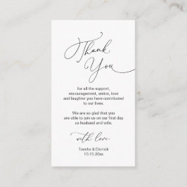 ミニマルモダンリストスクリプ結婚ト、サンキューエンクロ エンクロージャーカード