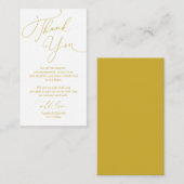 ミニマルモダンリストスクリプ結婚ト、サンキューエンクロ エンクロージャーカード (正面/裏面)