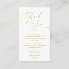 ミニマルモダンリストスクリプ結婚ト、サンキューエンクロ エンクロージャーカード