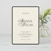 ミニマルモダンリストスクリプ結婚ト 招待状 (スタンド正面)