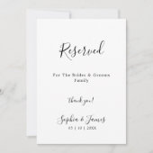ミニマルモダンリストスク結婚リザーブサイン 招待状 (正面)