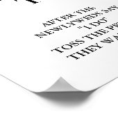 ミニマルモダンリストスク結婚リプトの花びらトス記号 ポスター (角)